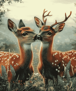 Romantic Deer Pair Diamond Painting