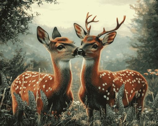 Romantic Deer Pair Diamond Painting