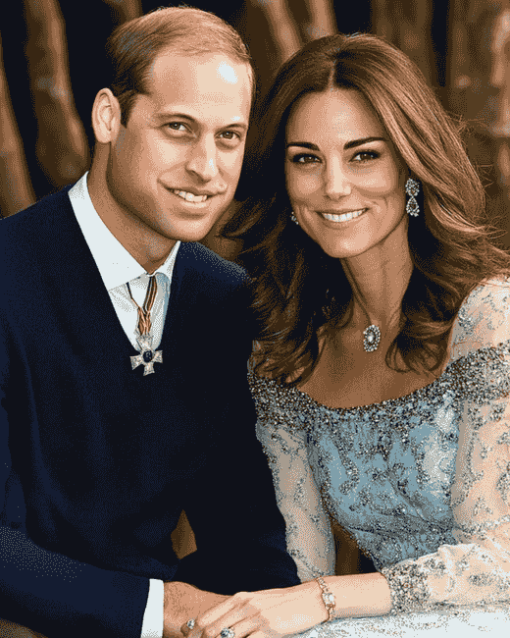 Romantic Prince William and Kate Love Diamond Painting