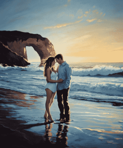 Romantic Santa Cruz Beaches Diamond Painting