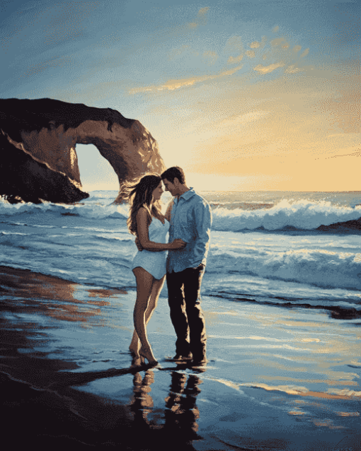 Romantic Santa Cruz Beaches Diamond Painting