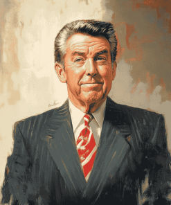 Ronald Reagan Vintage Politician Diamond Painting