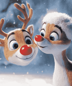 Rudolph Reindeer Animation Diamond Painting