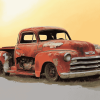 Rusty Chevrolet 1950 Truck Diamond Painting