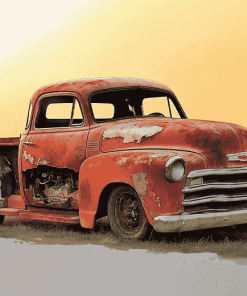 Rusty Chevrolet 1950 Truck Diamond Painting