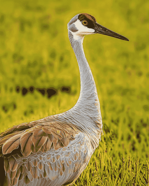 Sandhill Crane Nature Diamond Painting