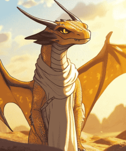 Sandy Desert Dragon Diamond Painting