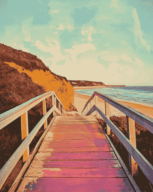 Seascape Torquay Boardwalk Diamond Painting