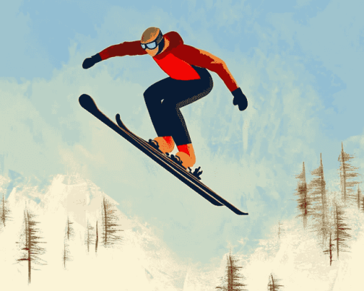 Ski Jump Animation Diamond Painting