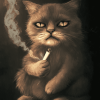 Smoking Cat Diamond Painting