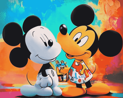 Snoopy and Mickey Mouse Cartoon Diamond Painting