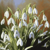 Snow Drops Floral Diamond Painting