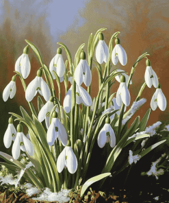 Snow Drops Floral Diamond Painting