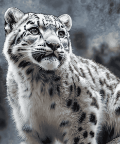 Snow Leopard Elegance Diamond Painting