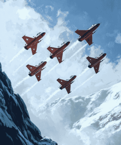 Snowbirds Military Display Diamond Painting