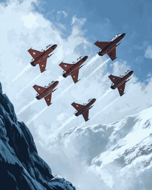 Snowbirds Military Display Diamond Painting