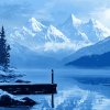 Snowy Mountain Lakes Diamond Painting