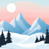 Snowy Mountains Diamond Painting