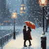 Snowy Romance for Lovers Diamond Painting