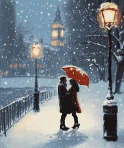 Snowy Romance for Lovers Diamond Painting