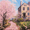 Spring Countryside Landscape Diamond Painting