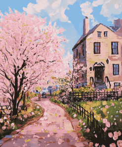 Spring Countryside Landscape Diamond Painting