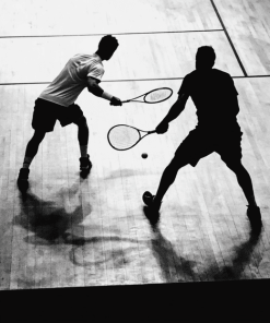 Squash Player Silhouettes Diamond Painting