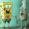 Squidward and SpongeBob Adventure Diamond Painting