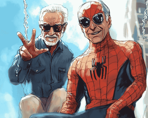 Stan Lee Spiderman Diamond Painting