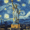 Starry Night Liberty Diamond Painting