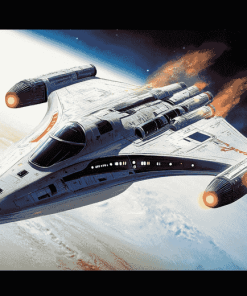 Starship Cartoon Adventure Diamond Painting