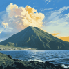 Stromboli Volcano Sicily Diamond Painting