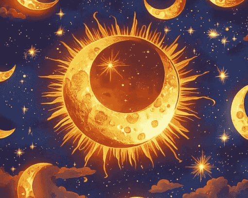 Sun and Moon Fantasy Diamond Painting