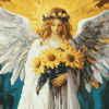 Sunflower Angel Vintage Diamond Painting