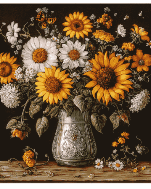 Sunflower Bouquet Diamond Painting