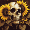 Sunflower Skull Diamond Painting