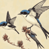 Swallow Birds Elegance Diamond Painting