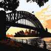 Sydney Harbor Bridge Silhouette Diamond Painting