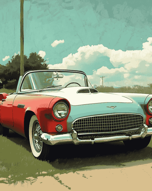 Tbird Car Diamond Painting