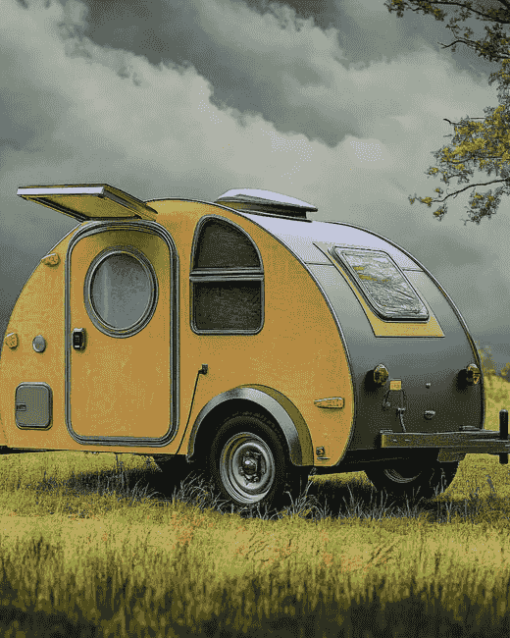 Teadrop Camper Vehicle Diamond Painting