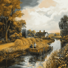 The Hay Wain Landscape Diamond Painting