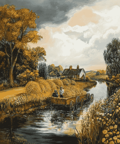 The Hay Wain Landscape Diamond Painting