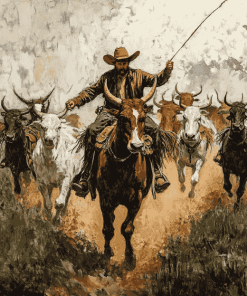 The Herders Cowboy Art Diamond Painting