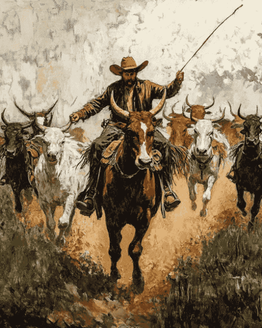 The Herders Cowboy Art Diamond Painting