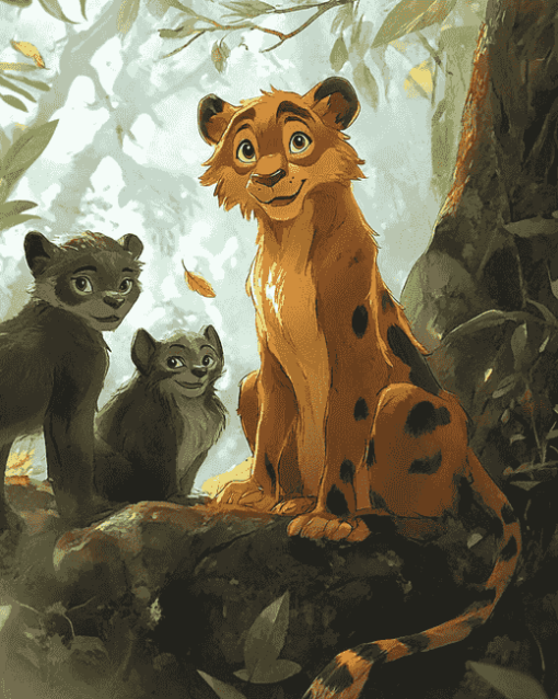 The Jungle Book Animal Diamond Painting