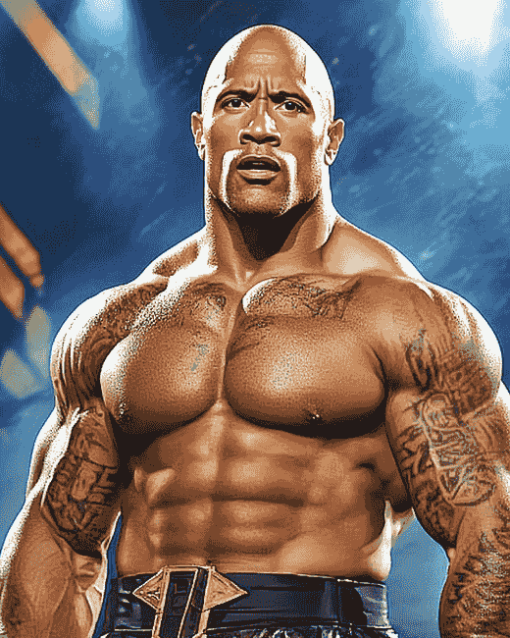 The Rock WWE Icon Diamond Painting