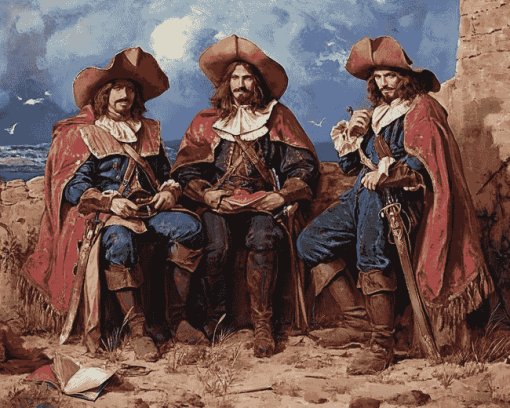 The Three Musketeers Vintage Warriors Diamond Painting