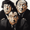 The Three Stooges Classic Humor Diamond Painting