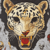 Tiger and Skull Diamond Painting