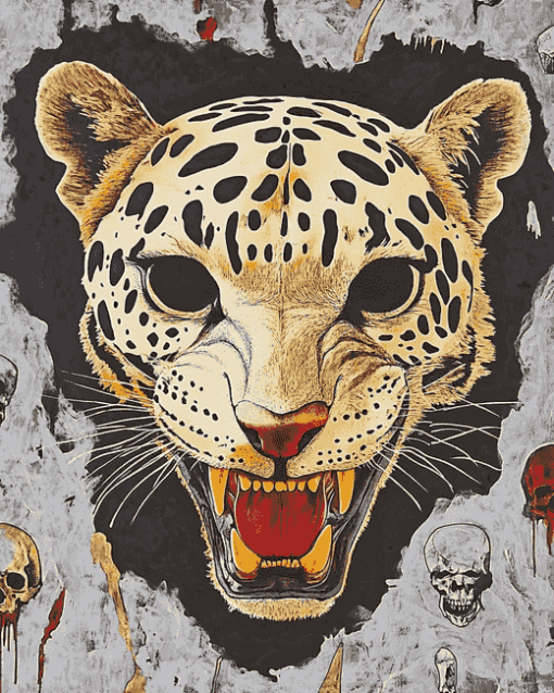 Tiger and Skull Diamond Painting